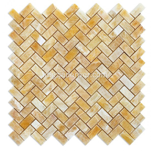 Batu Mosaik Onyx Kuning Alami Grosir